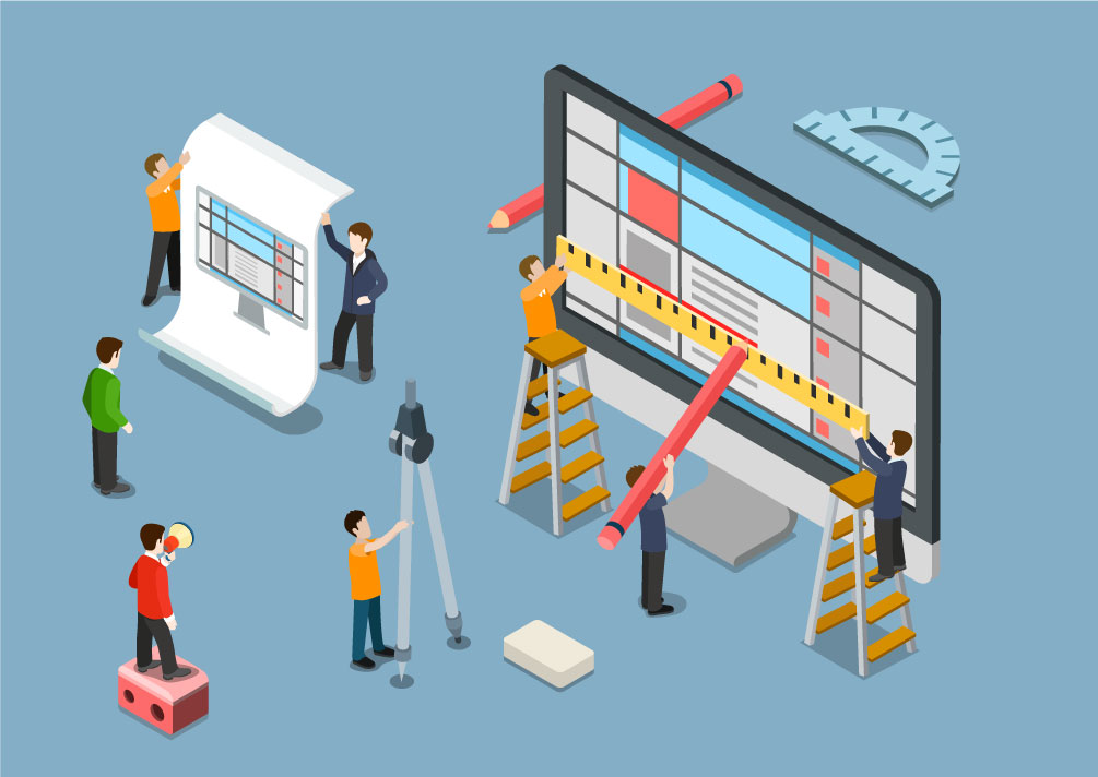 a website's UX being rebuilt