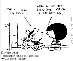 charlie brown saying he changes his mind