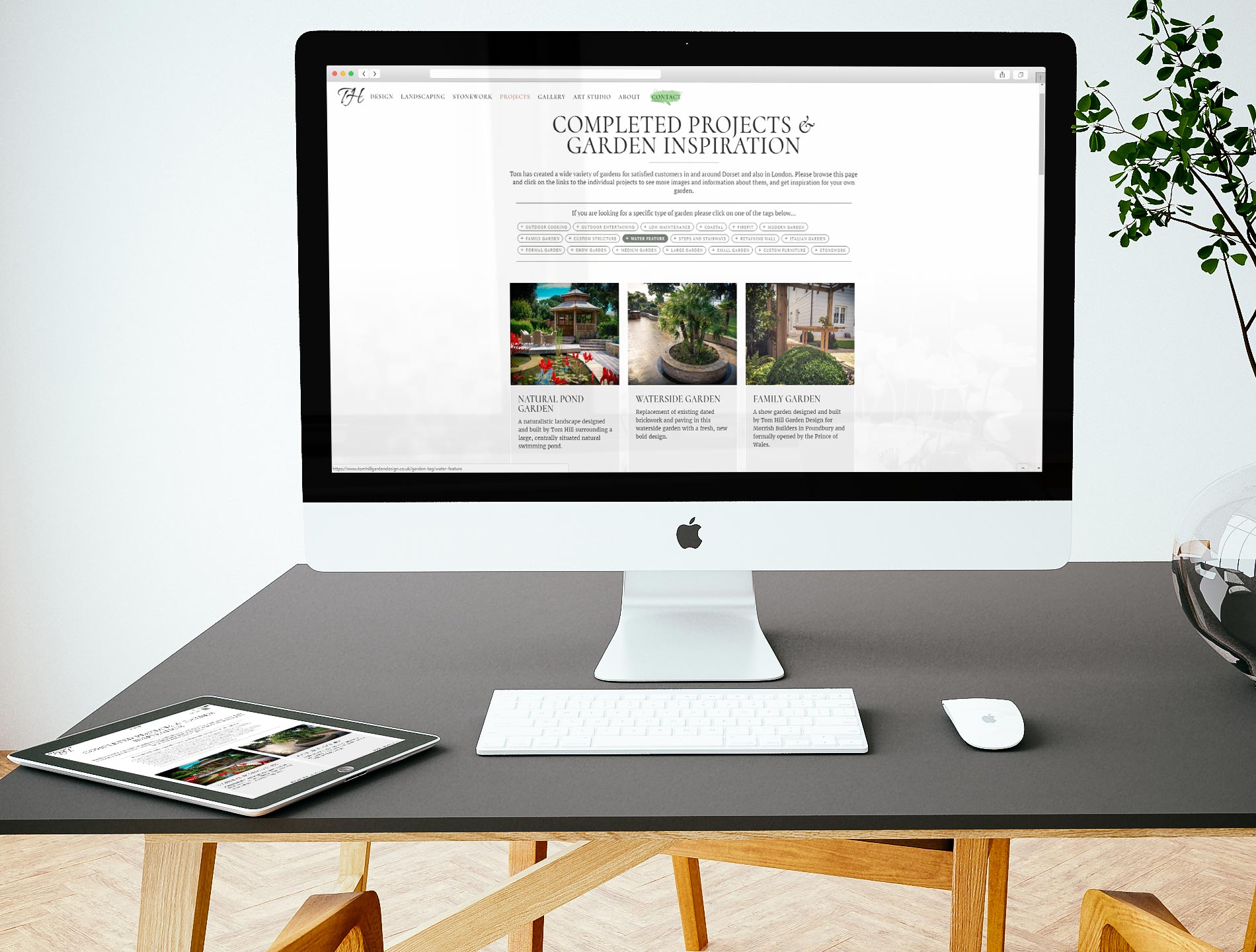 Mock up of website designed by digital mast