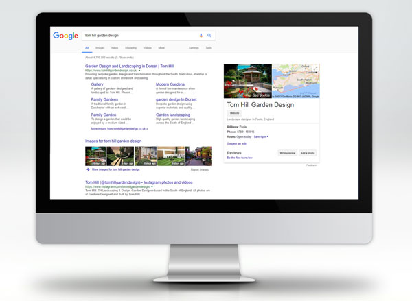 Google results from a search