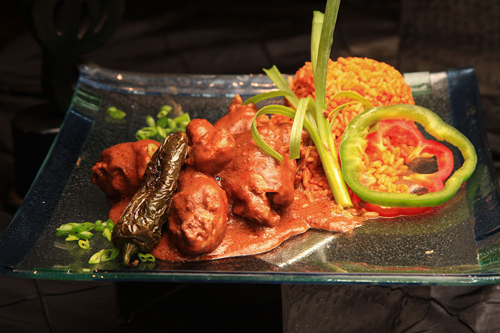 Chicken Mole with Mexican Rice (Photo: Marc Rains)