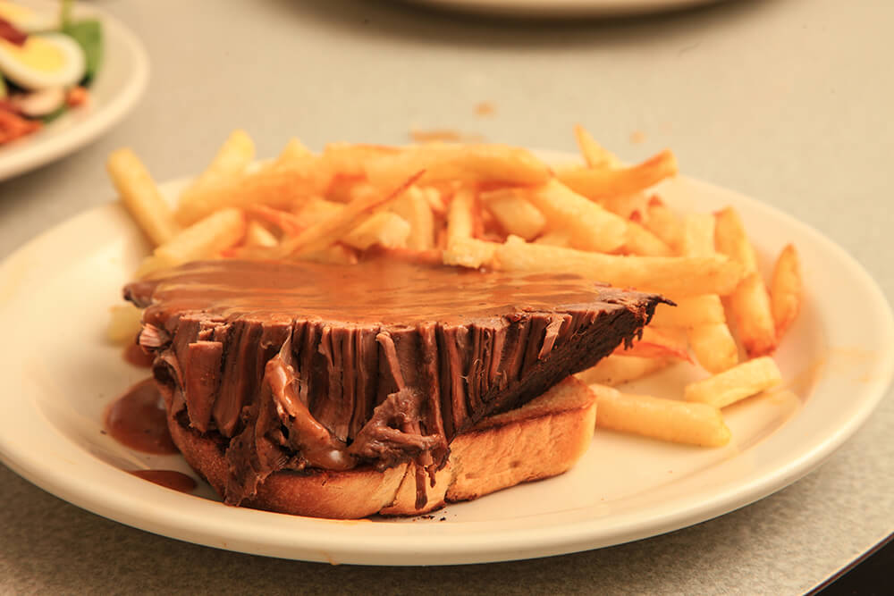Open-faced Roast Beef Sandwich (Photo: Marc Rains)