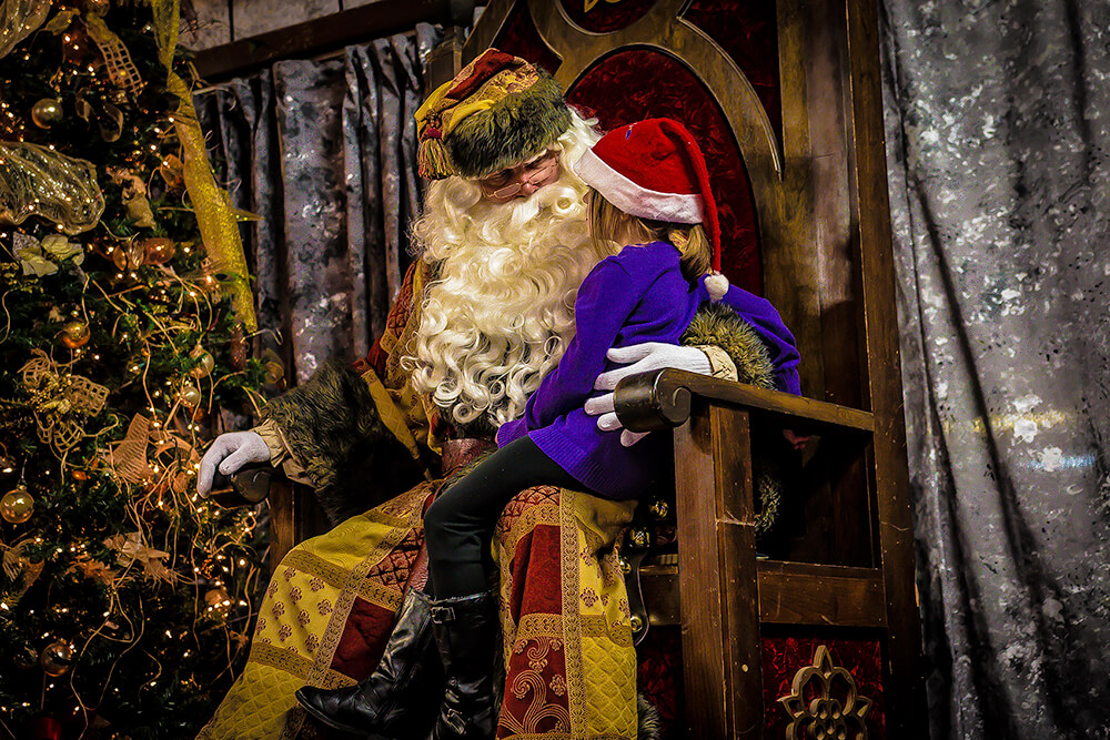 The Castle has two versions of Santa: Father Christmas and Workshop Santa.