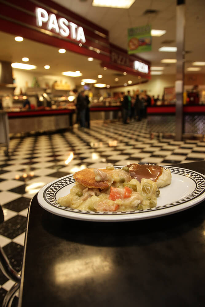The buffet is loaded with pizza, pasta, hot dogs, meatballs, baked potatoes, homemade soups made fresh daily, chicken potpie, chicken nuggets, Frito pie and more. (Photo: Marc Rains)