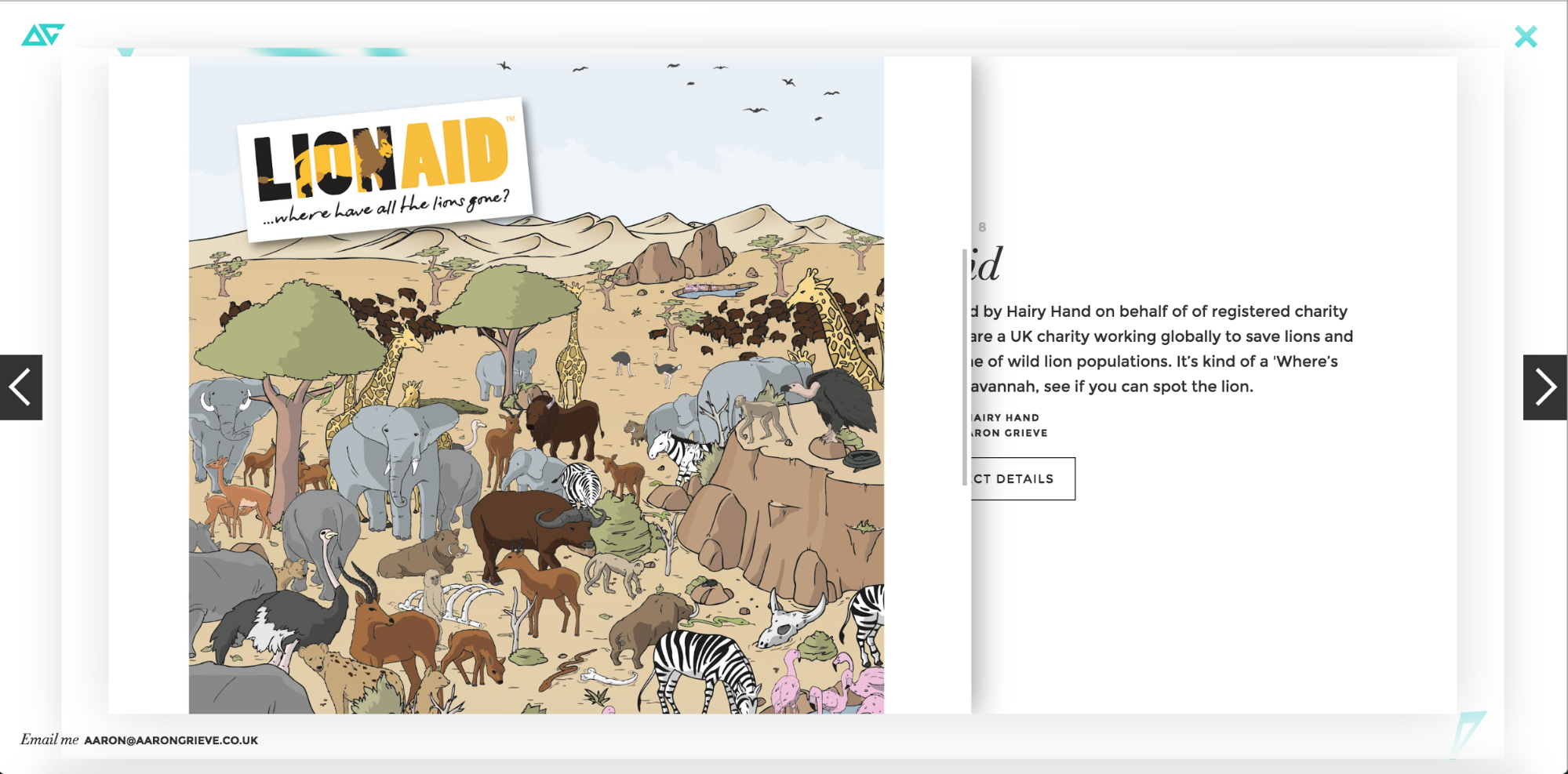 Case study design from Aaron Grieve's portfolio website