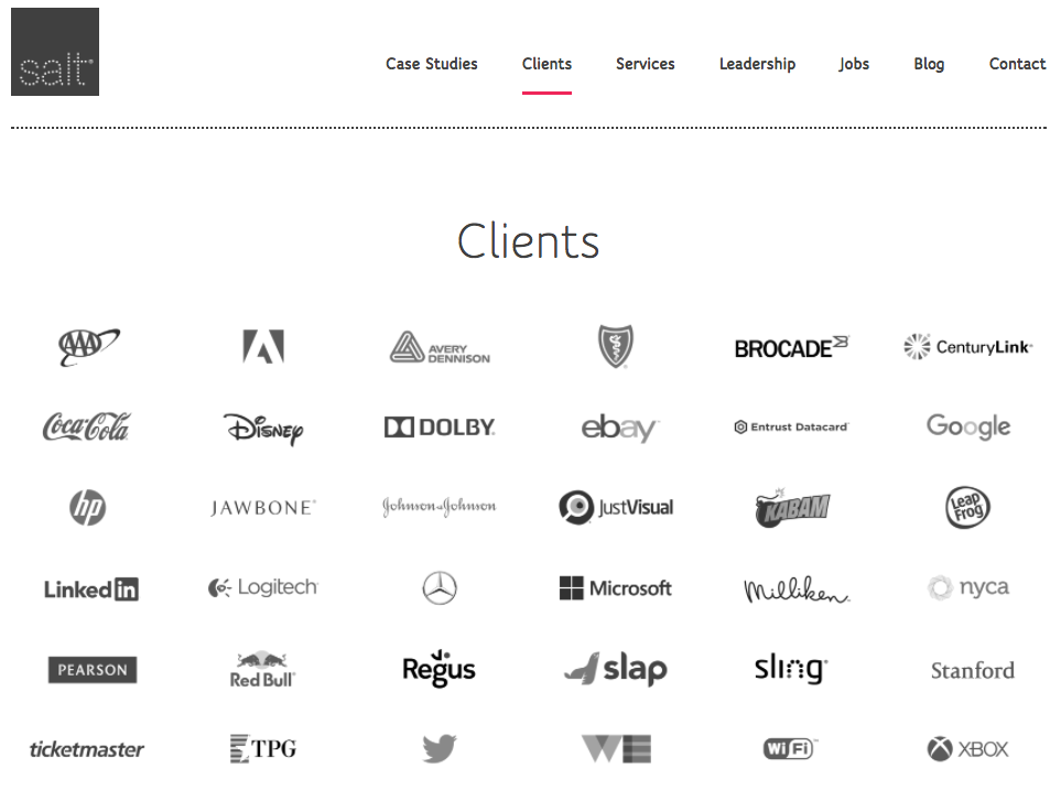 Salt client logo section