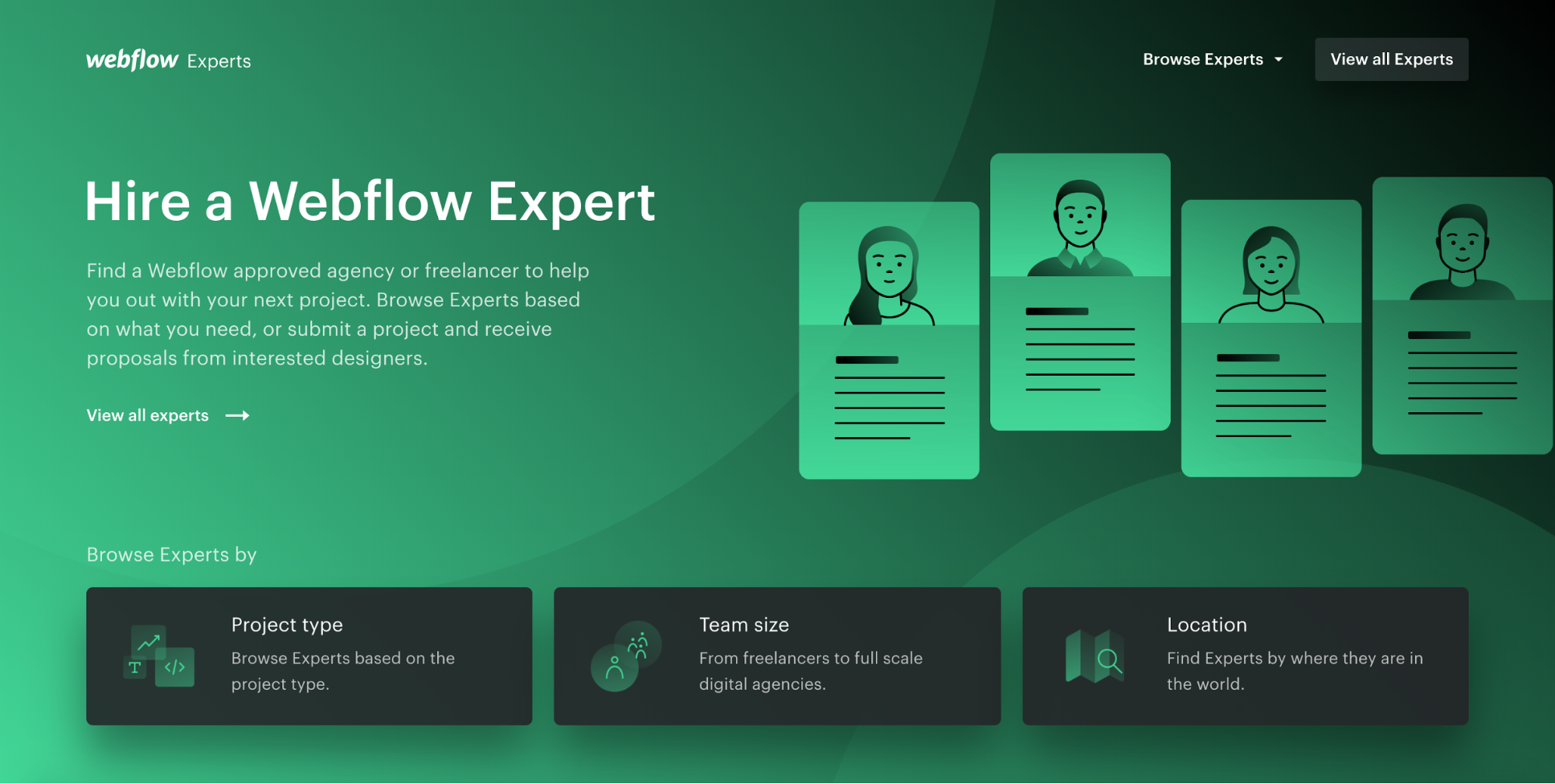 Webflow Experts hero