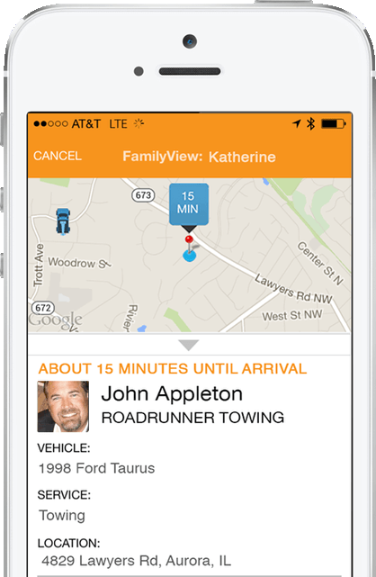 Obtain info on tow truck operator