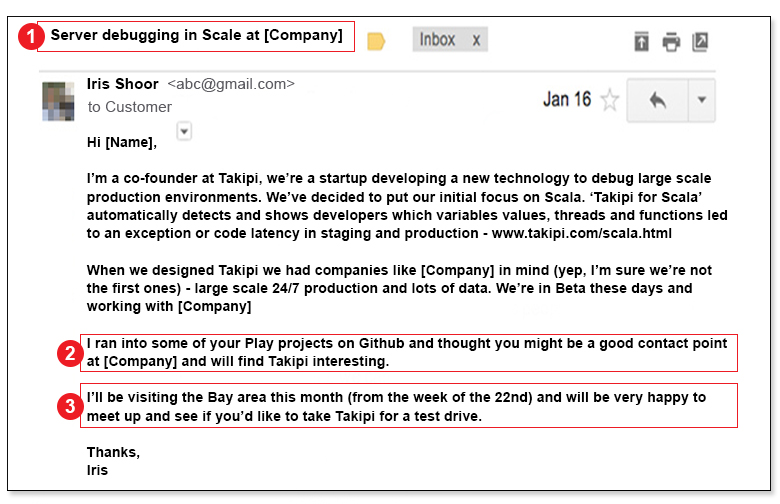 cold email startups