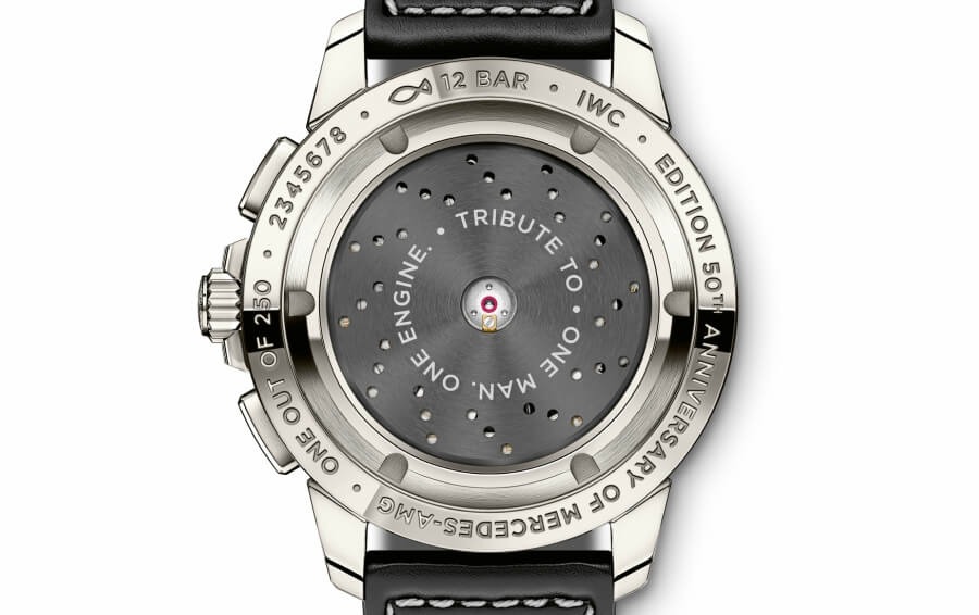 IWC Ingenieur Chronograph Sport Edition "50th Anniversary of Mercedes-AMG" case back