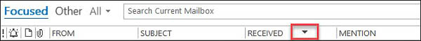 Outlook Current Sort