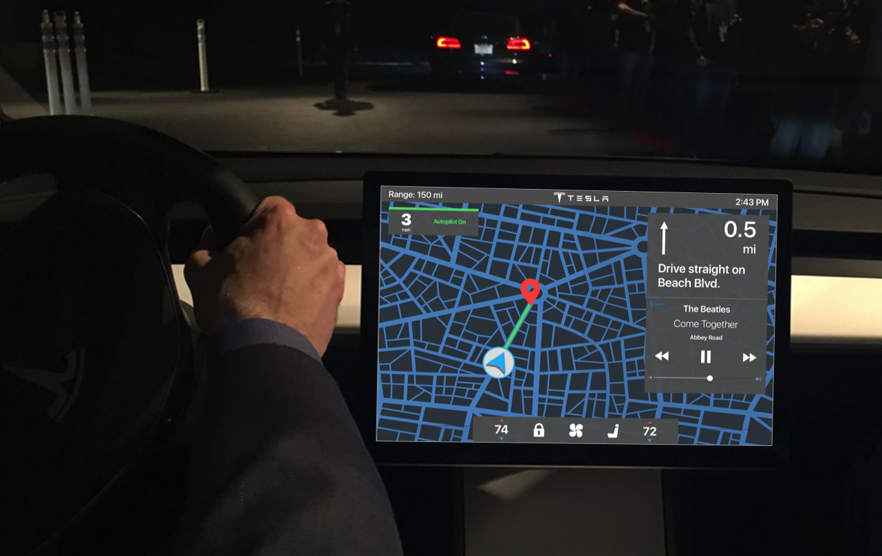 Download Tesla Autopilot PSD Mockup Templates