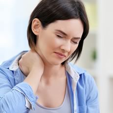 woman suffering from chronic neck pain