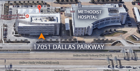satellite view of 17051 Dallas Parkway