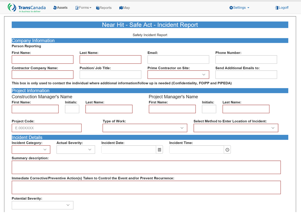 near hit safe act incident reporting incident report it