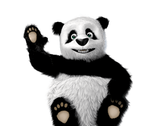 Waving TinyPNG panda mascot