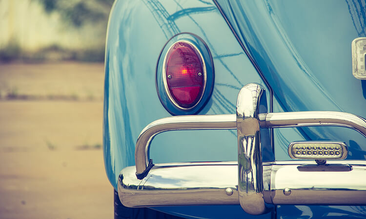 Vintage blue car