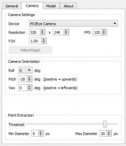 Configurare gli assi di Face Track per l'Head Tracking