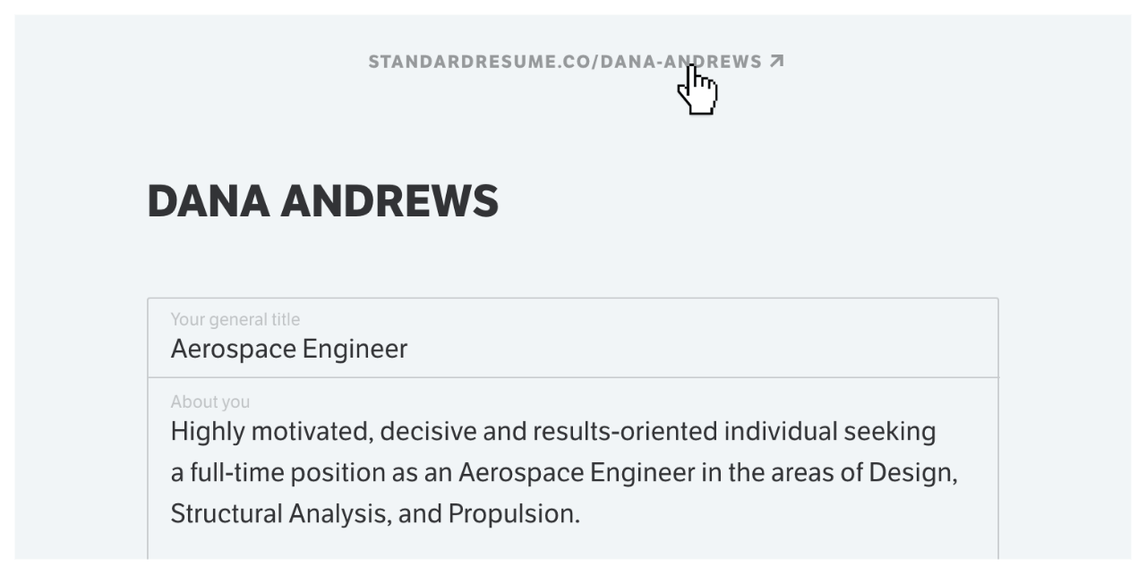 resume in