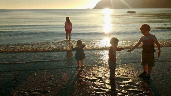 Children by the shore