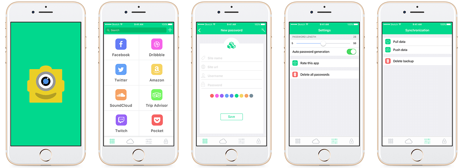 react native password manager / gestionnaire de mots de passe ios