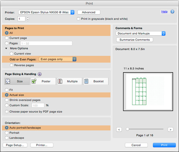 Print screen 2 for top loading printers