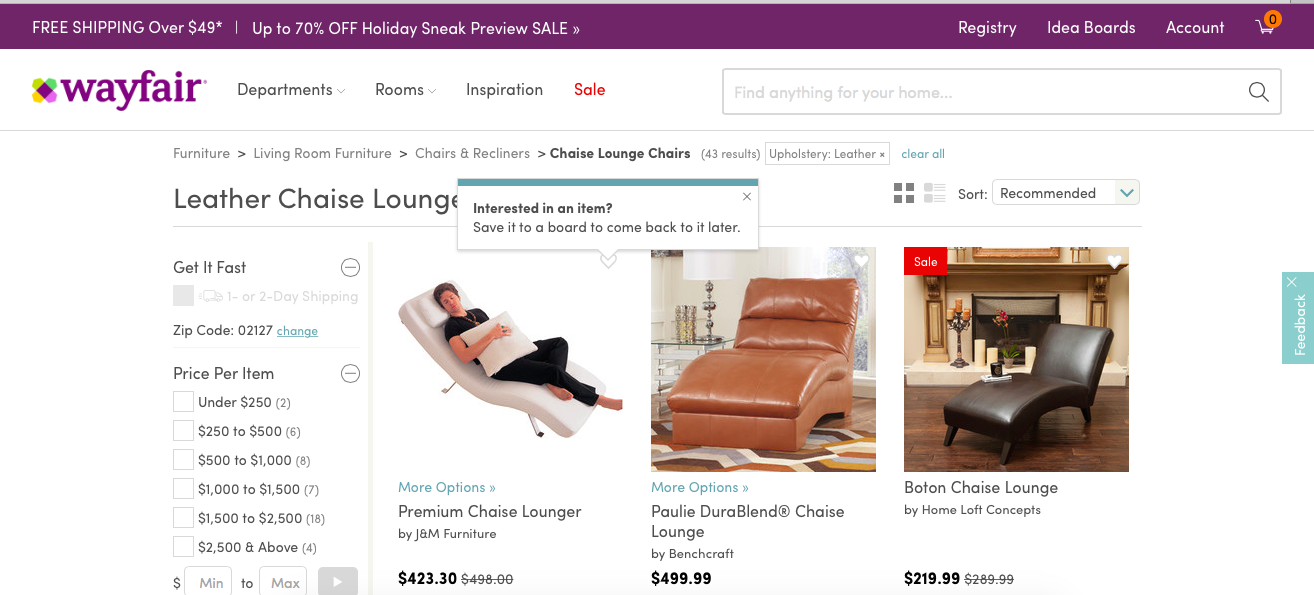 Wayfair Tooltip