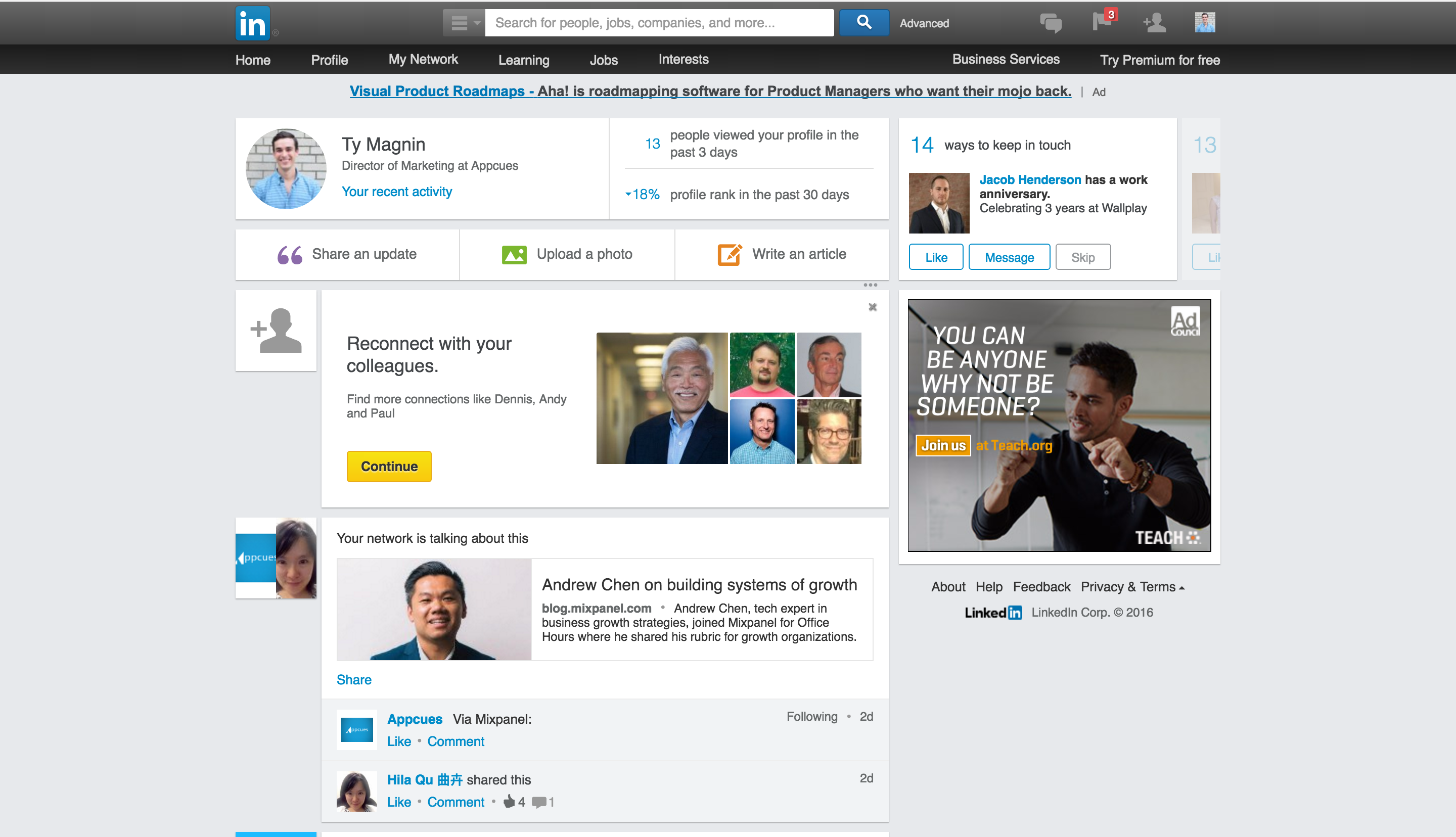 Linkedin notification