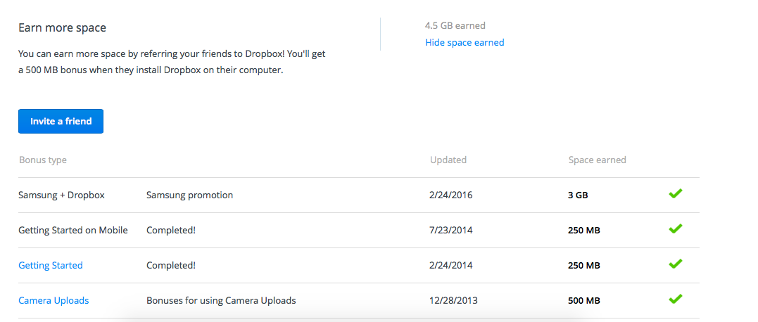 dropbox incentives engagement
