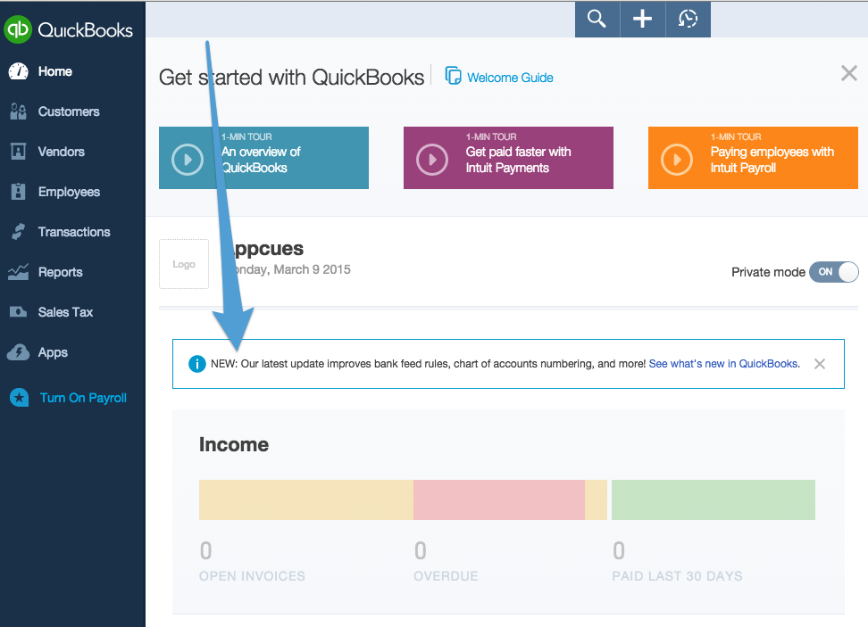 in-app banner message example