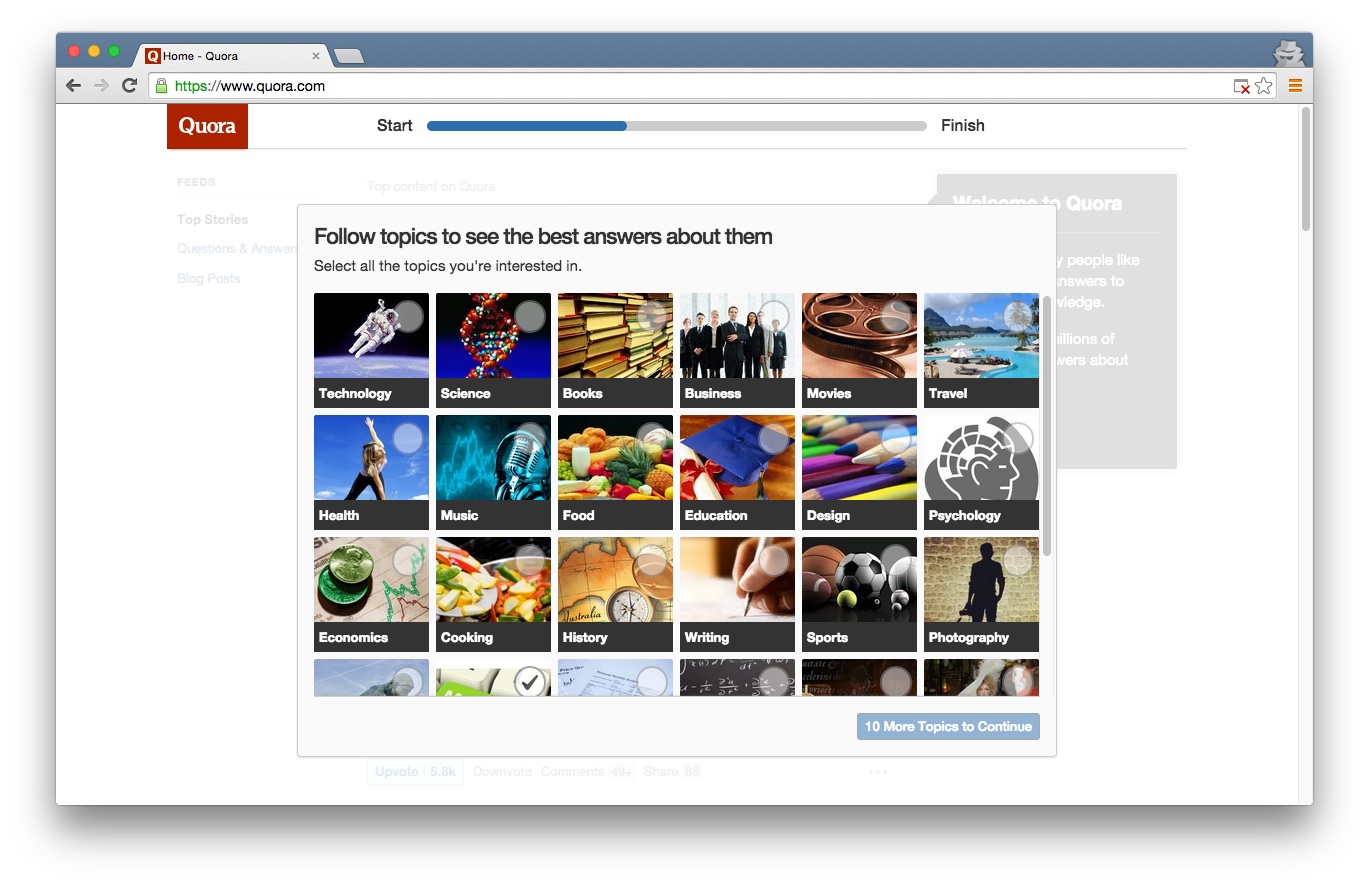 Quora User Onboarding