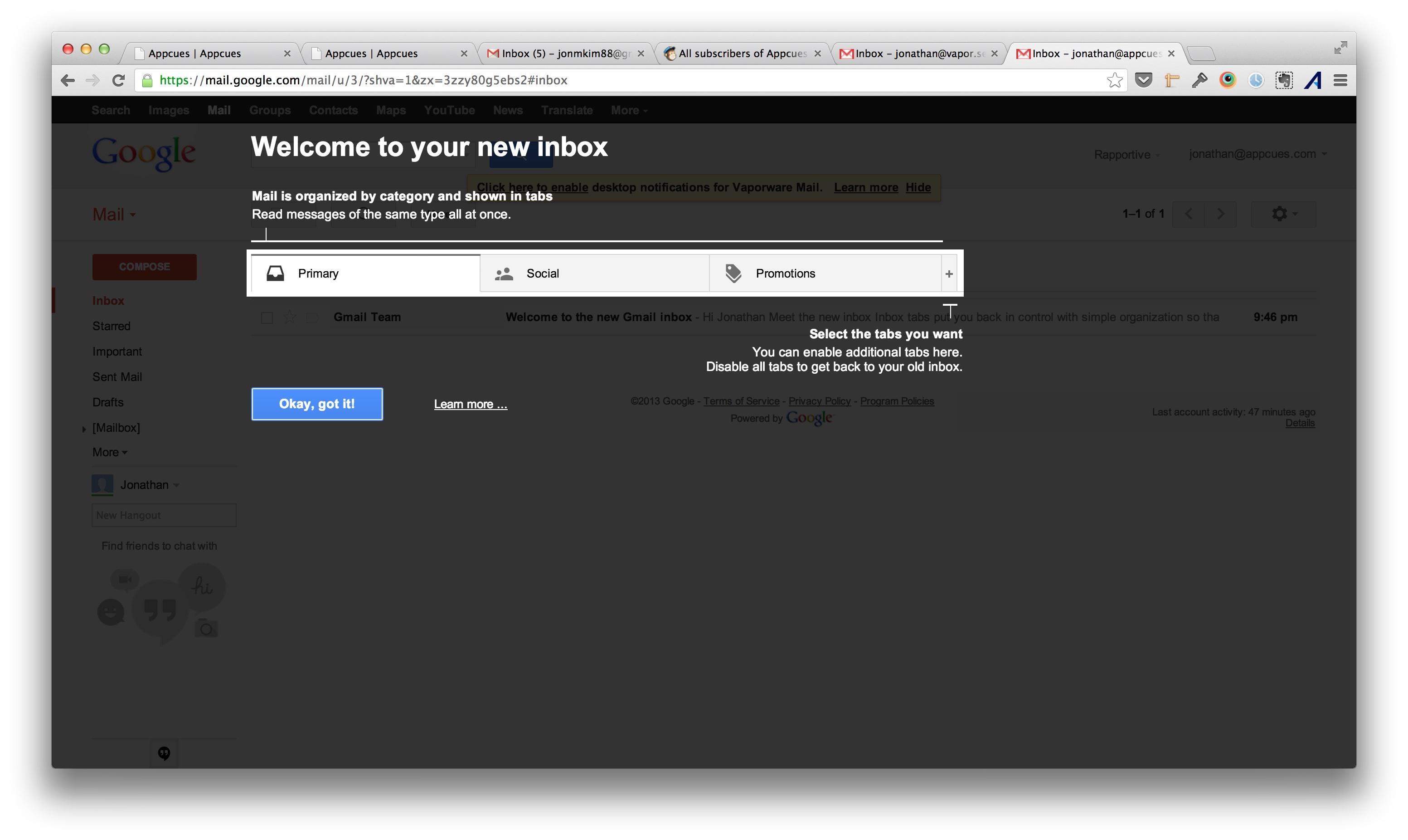 Onboarding Existing Users