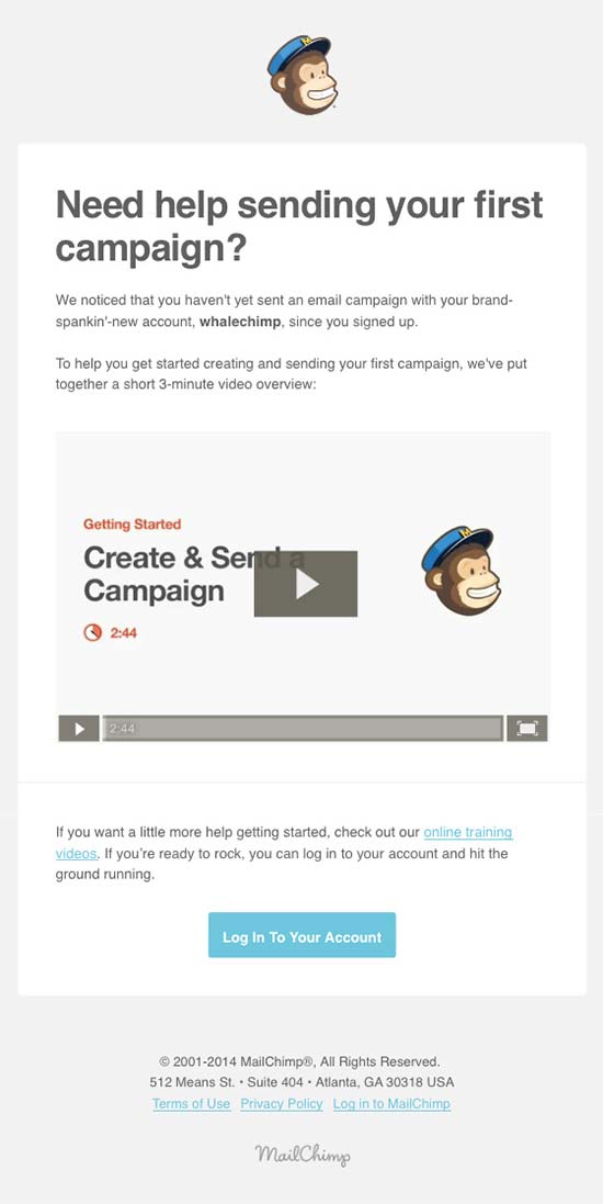 mailchimp reengagement email