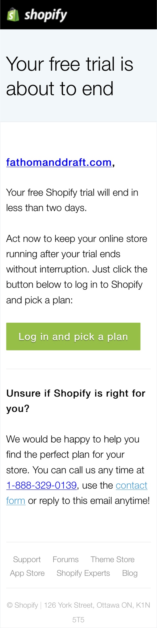 evaluation shopify