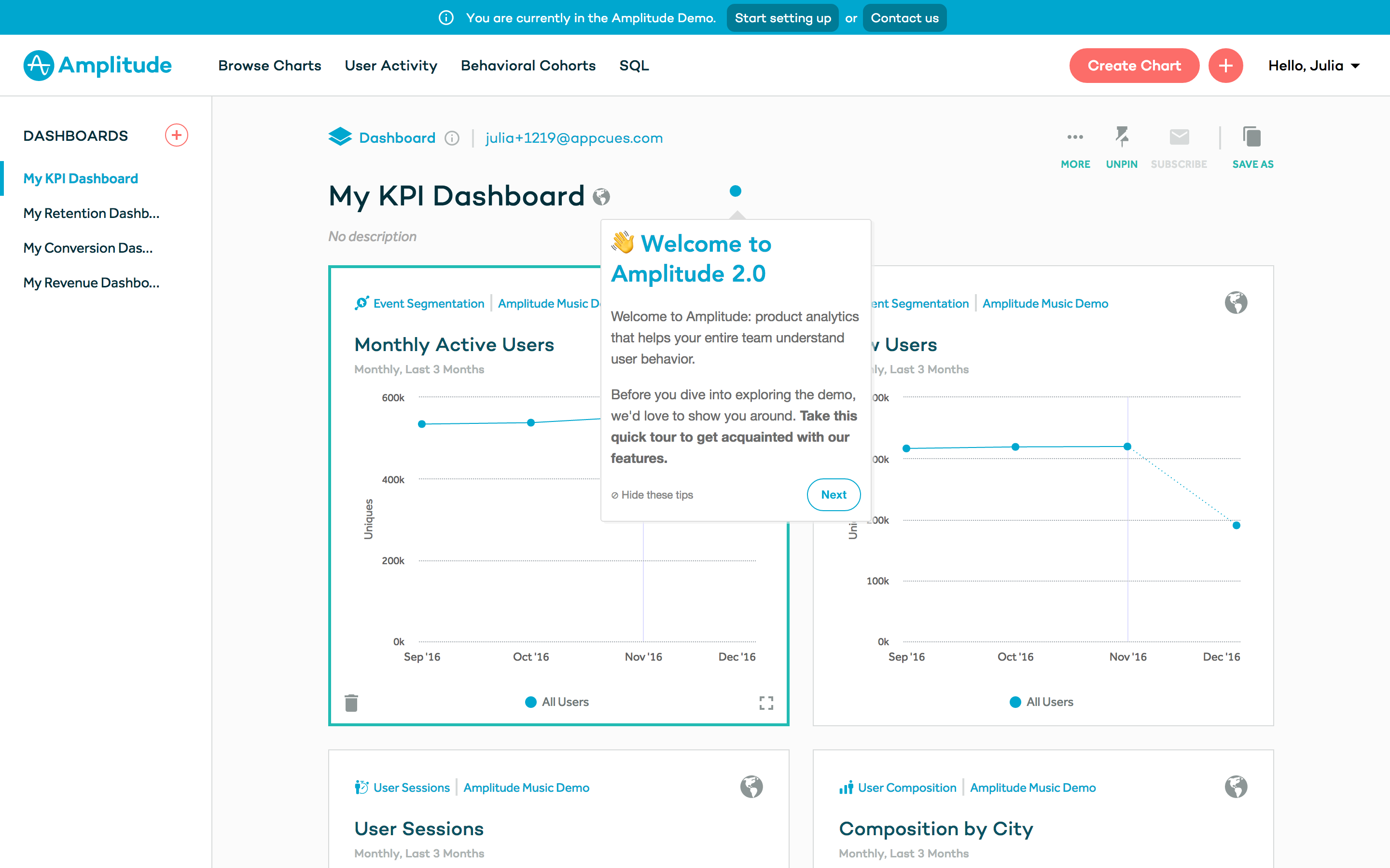 amplitude tooltip welcome onboarding product demo