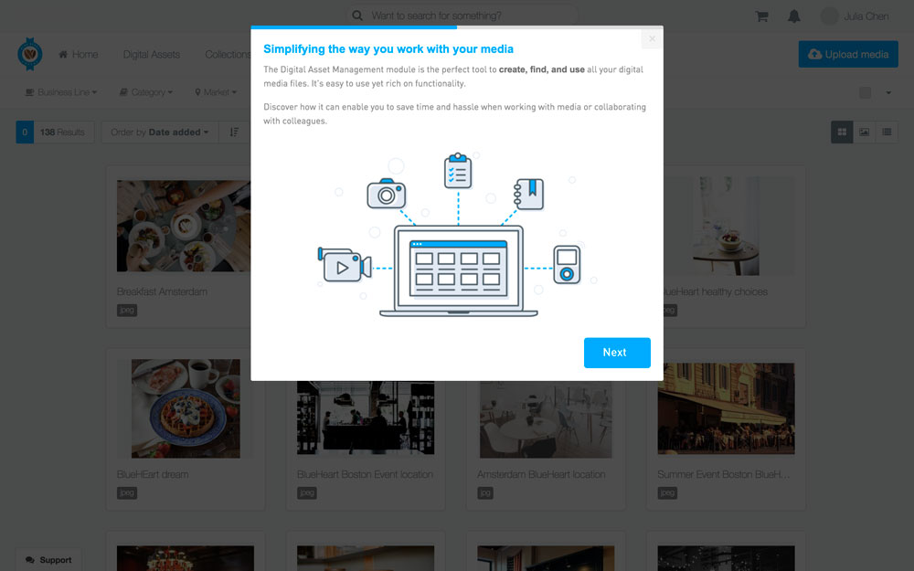 Bynder demo app walkthrough - step 2