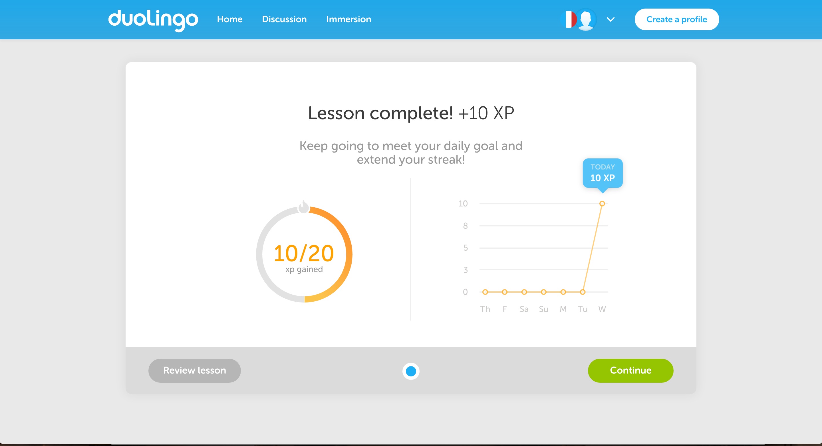 duolingo user onboarding step 14