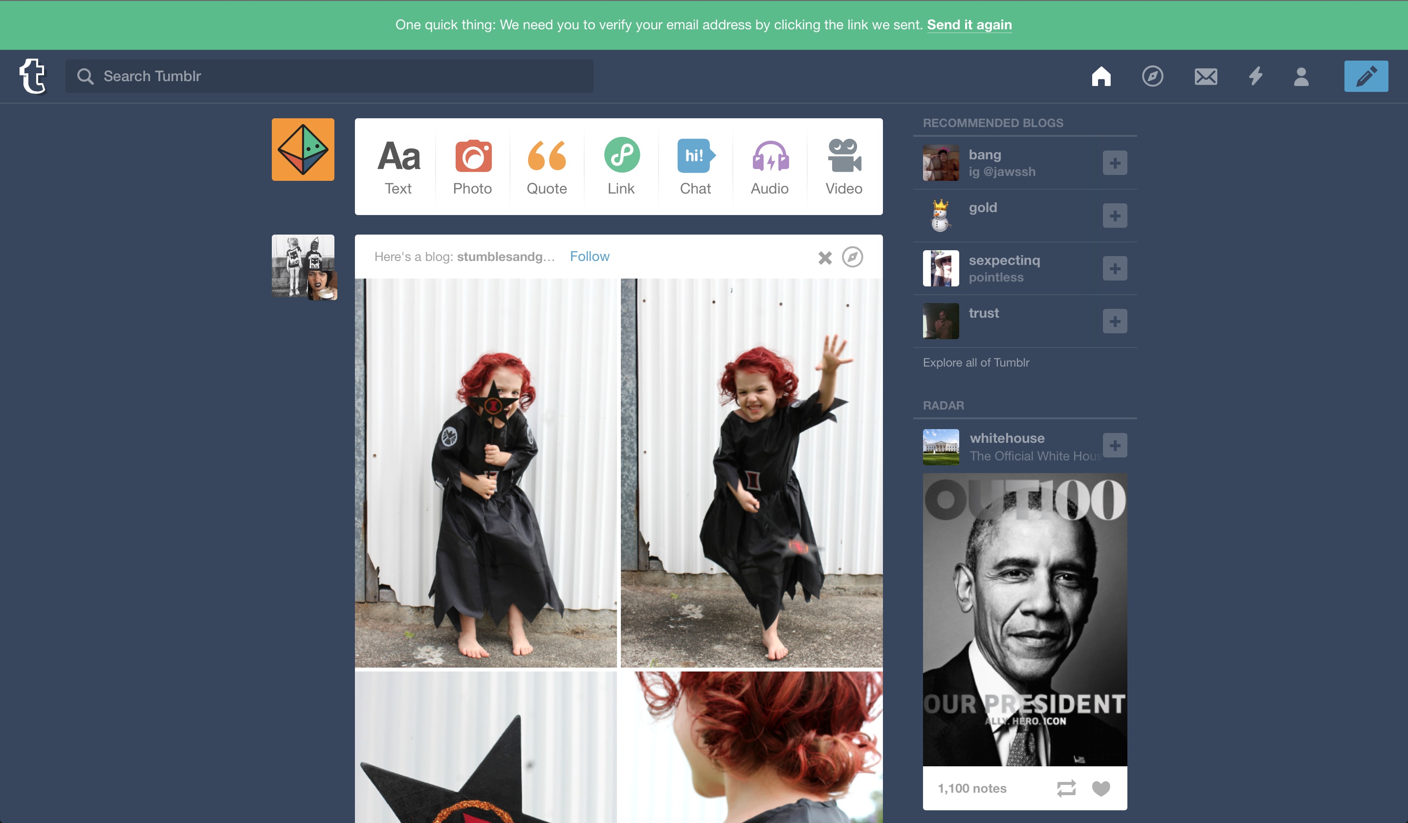 Tumblr user onboarding step 5