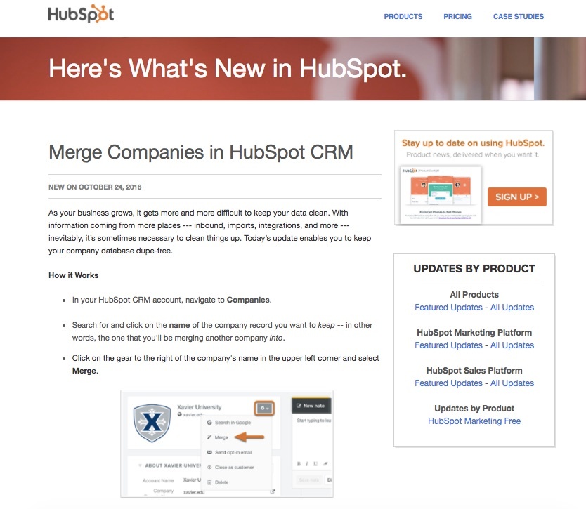 Hubspot blog feature release