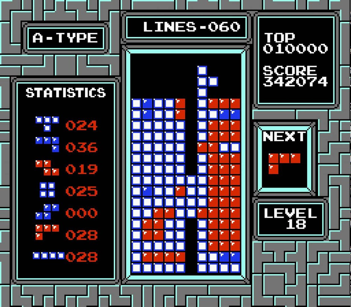 Tetris progress bars
