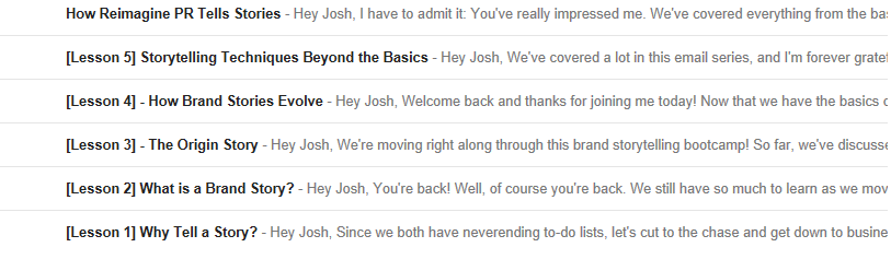 Drip sequence emails for customer retention