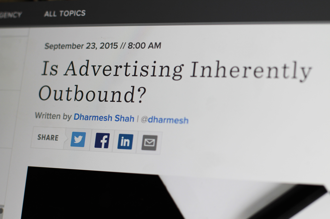 HubSpot’s Dharmesh Shah’s visionary blog post for their 2015 product launch