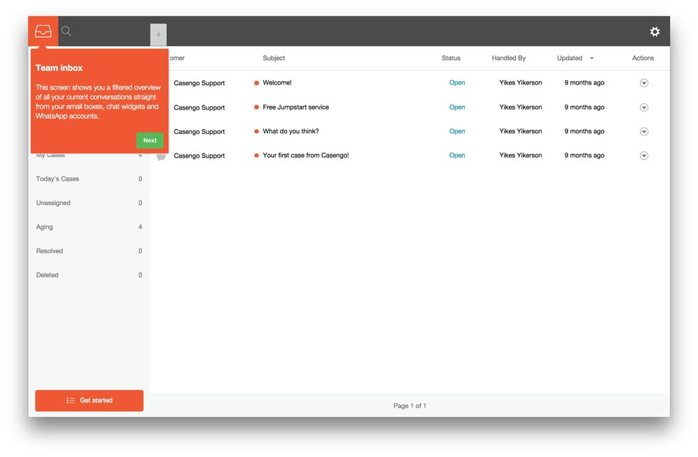 Casengo user onboarding 1