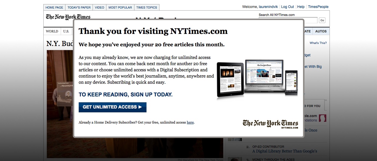 NYT New York Times Paywall