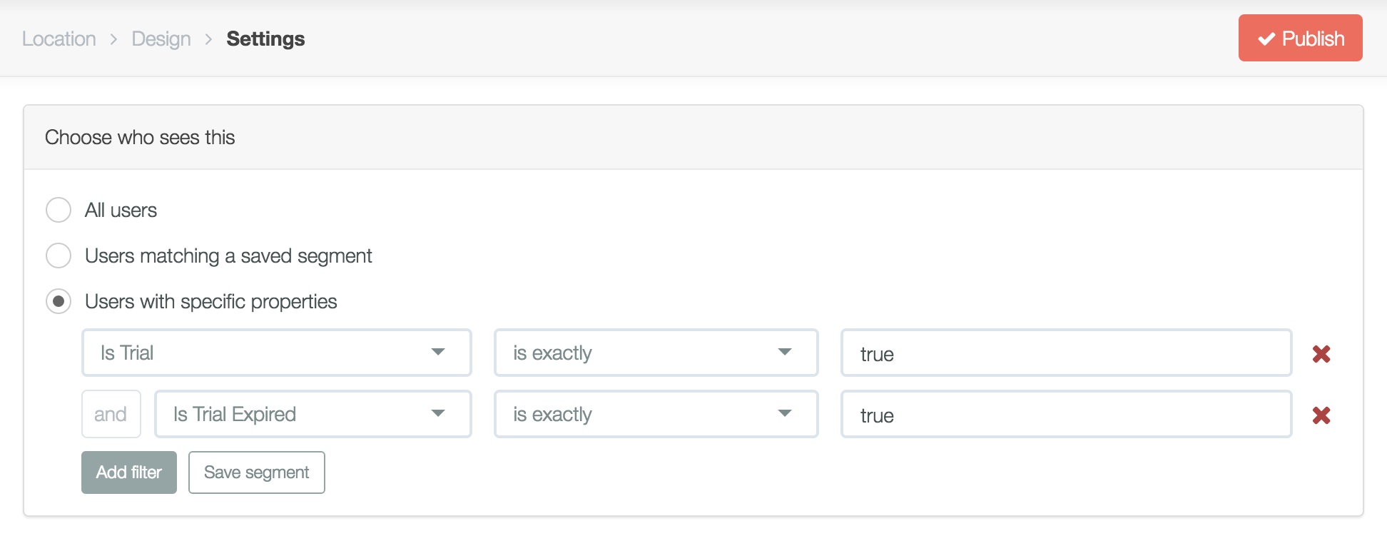 Appcues targeting