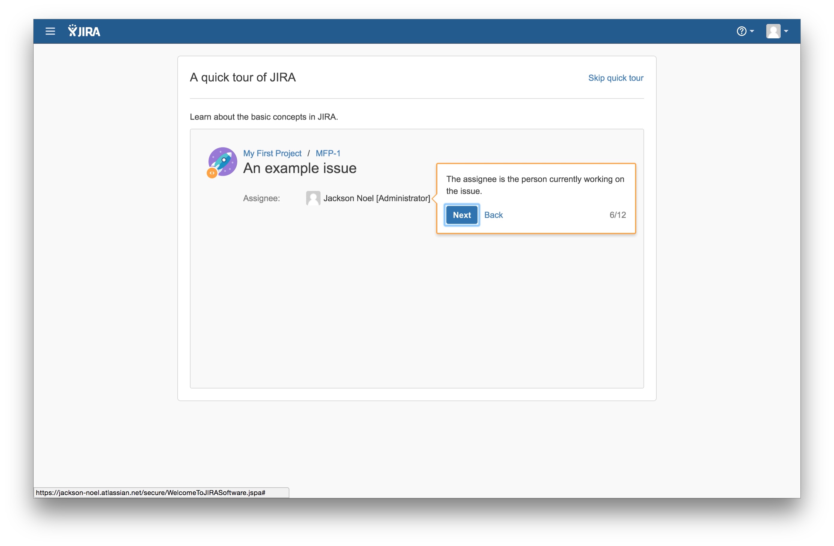 JIRA user onboarding tooltip 6