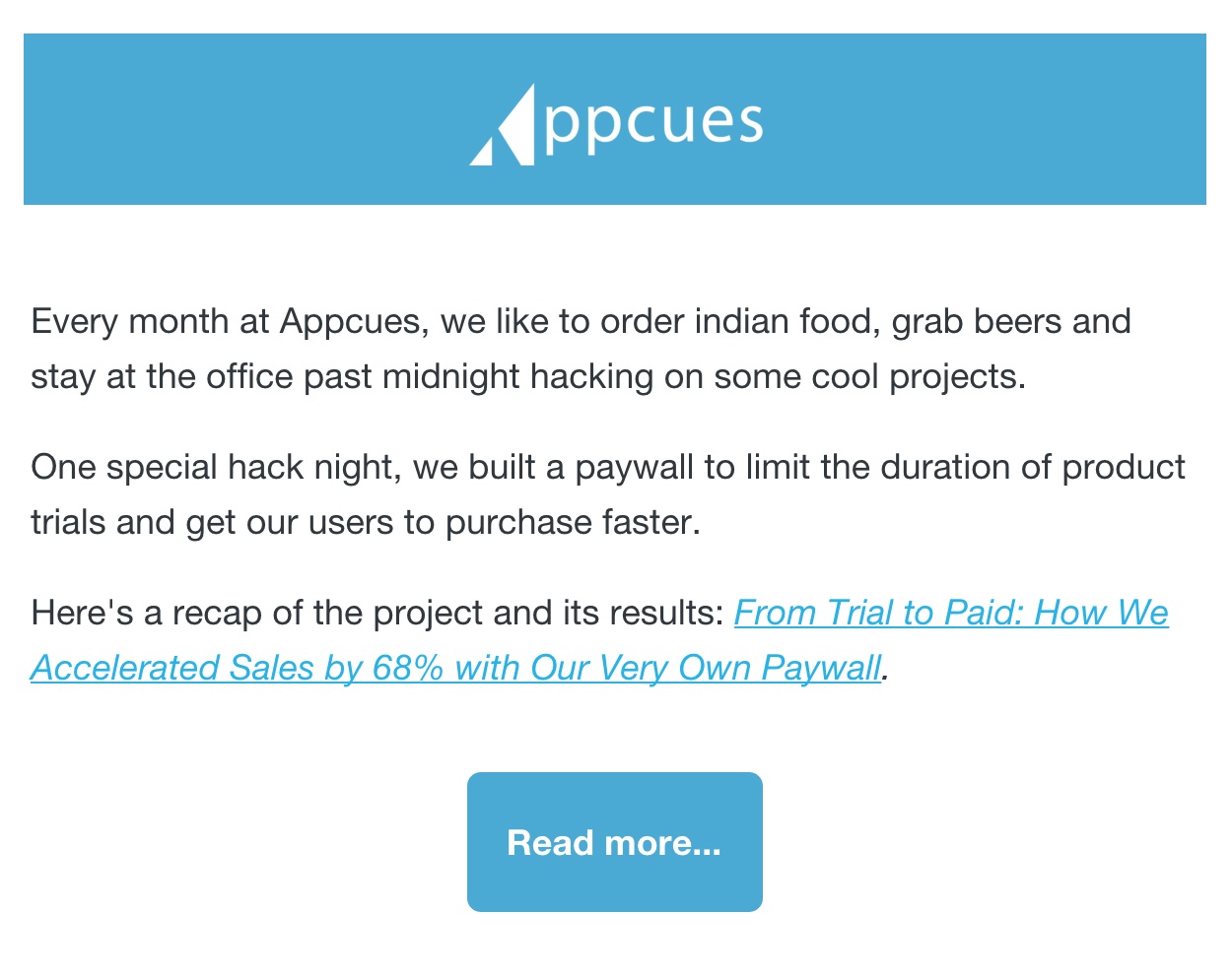 personal touch to blog email
