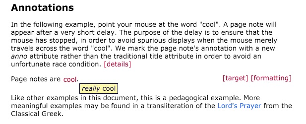 PageNote Tooltips