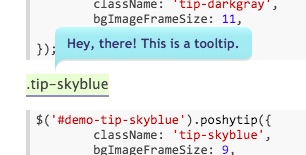 Poshy tip jQuery plugin