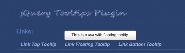 jQuery Tooltips Plugin